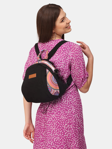 Vibrant Paisley Printed Trims Mini Diaper Backpack