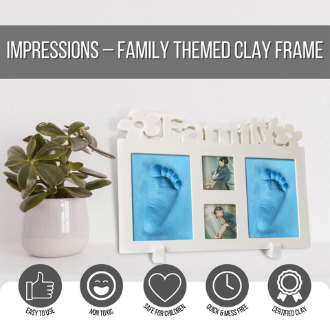 Impressions – Family Themed Clay Frame(Blue)