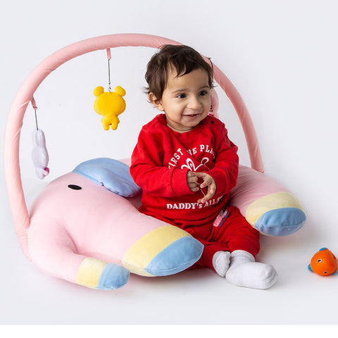 Elephant Shaped Baby Feeding Pillow (Pink)