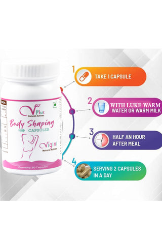 Vigini 100% Natural Actives Breast Firming Enlargement Enhancement Tightening Size Increase Growth Bust Full Body Toner Shaping for Women 30 Capsule