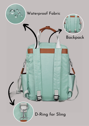 Modish Teal Mother Diaper Backpack