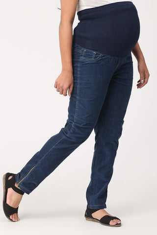 Full Length Skinny maternity jeans with Zipper