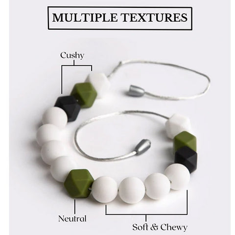 Morning Dew Teething Jewellery (Necklace) for Moms to Wear, Breastfeeding/ Nursing Necklace, Teethers Sensory Chewing for (0-1 Year). BPA Free, Silicon Beads/ Certified/ 100% Food Grade