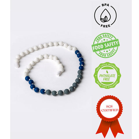 Lily of the Nile Teething Jewellery (Necklace) for Moms to Wear, Breastfeeding/ Nursing Necklace, Teethers Sensory Chewing for (0-1 Year). BPA Free, Silicon Beads/ Certified/ 100% Food Grade